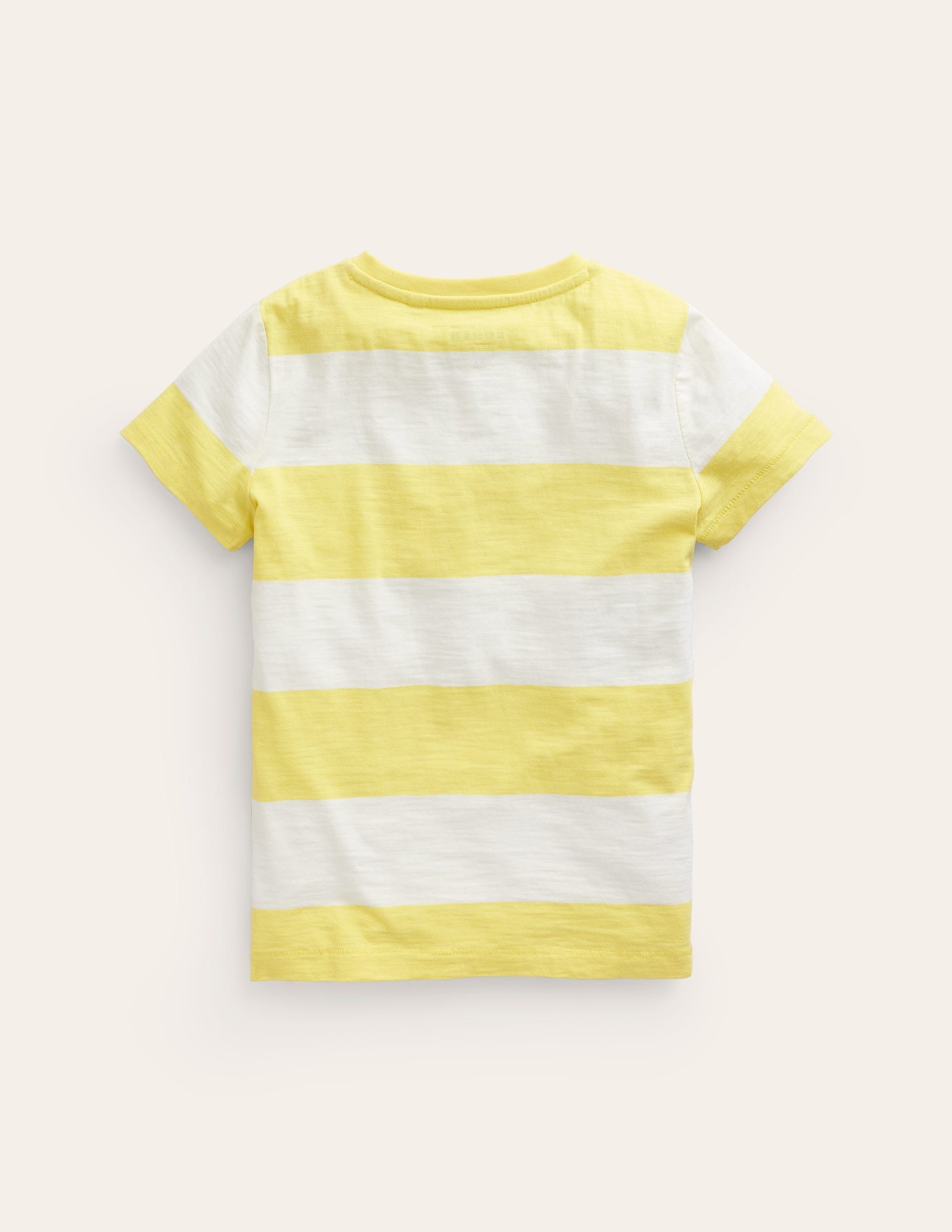 Washed Slub T-shirt-Lemon Yellow/Ivory-2
