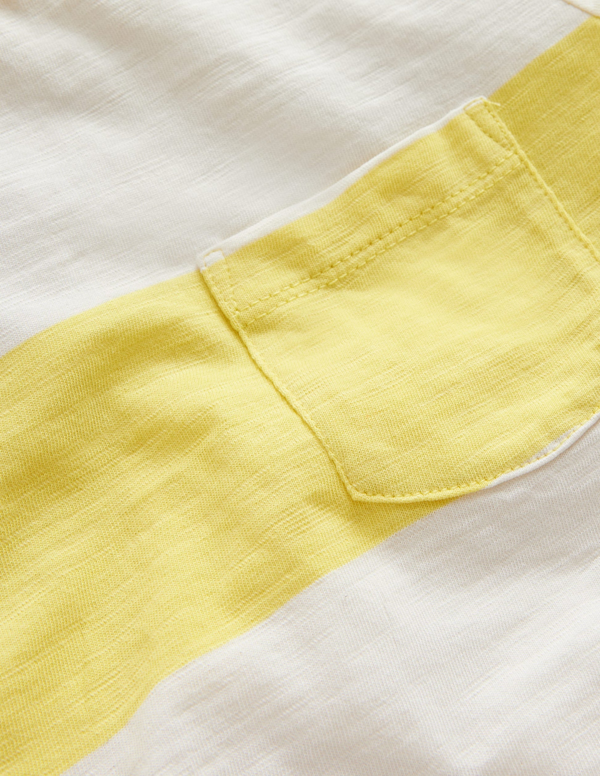 Washed Slub T-shirt-Lemon Yellow/Ivory-3