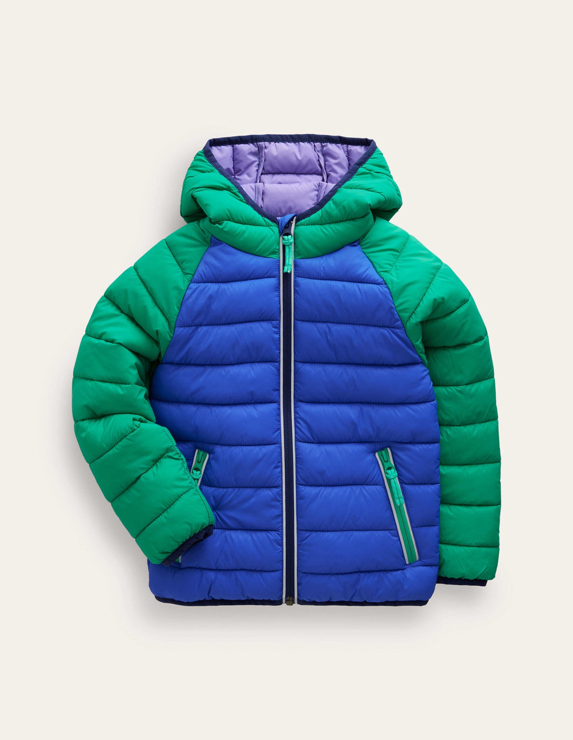 Pack-away Padded Jacket-Blue Heron/ Jade Green-1