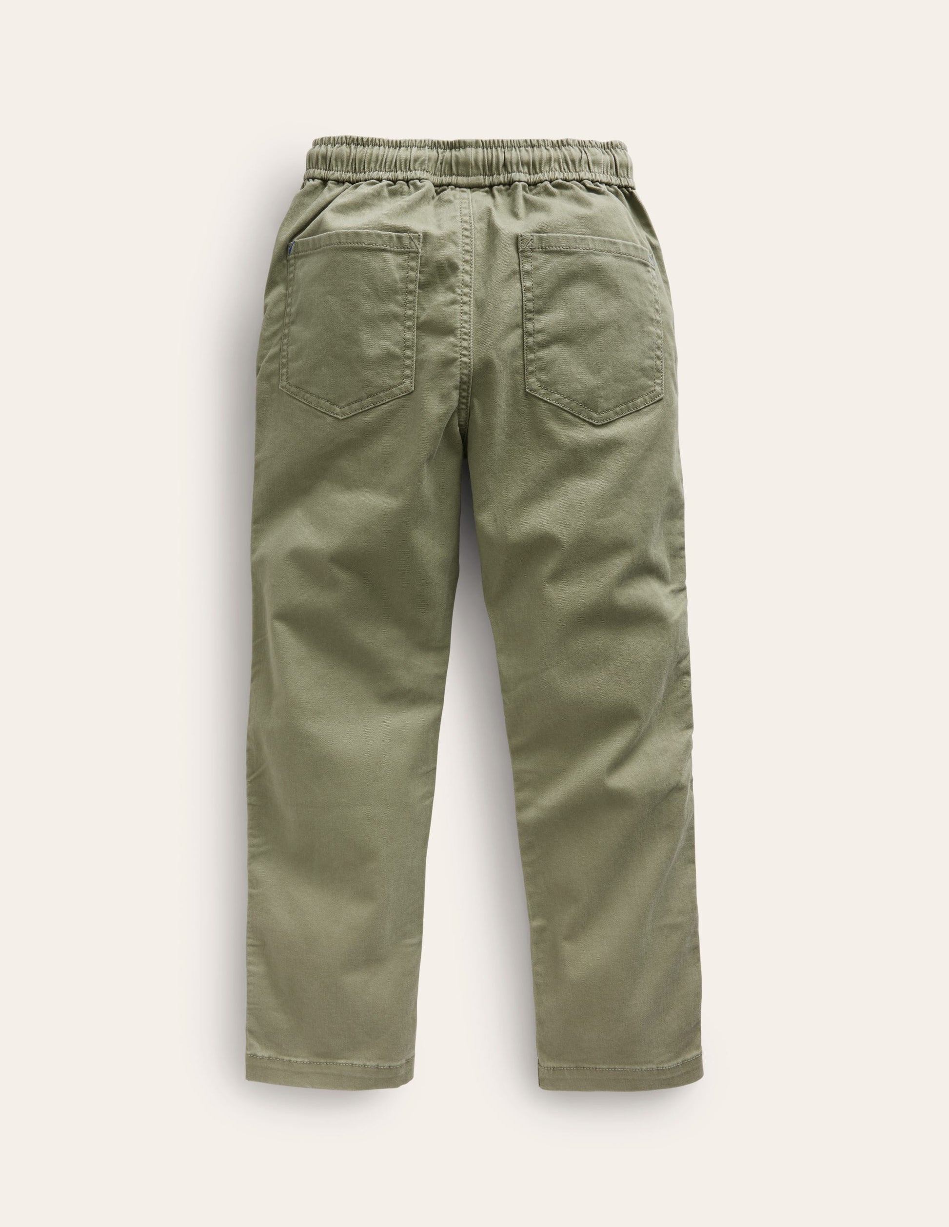 Slim Pull-On Trousers-Pottery Green-2