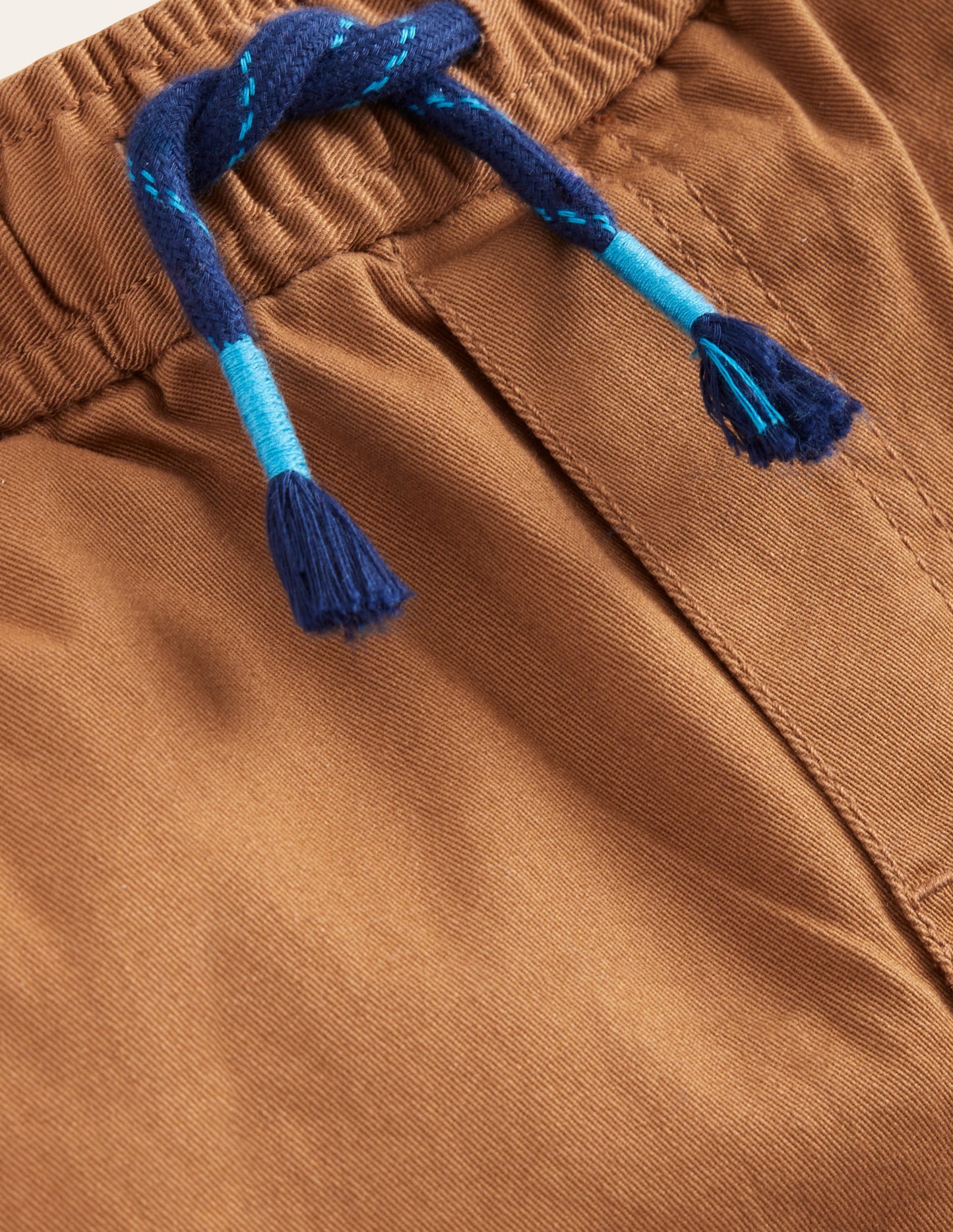 Slim Pull-On Trousers-Butterscotch Brown