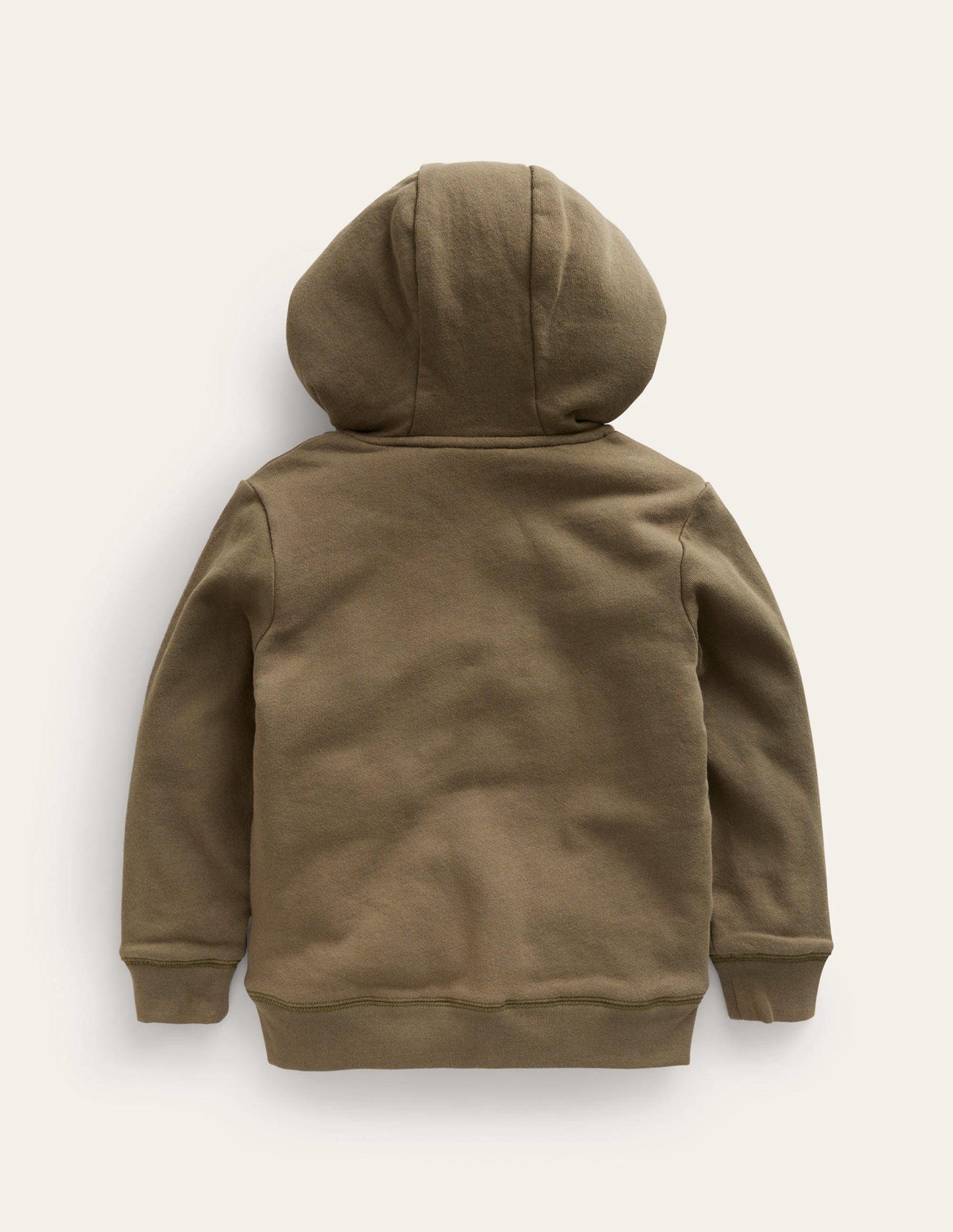 Shaggy-lined Appliqué Hoodie-Classic Khaki Dinosaur-2
