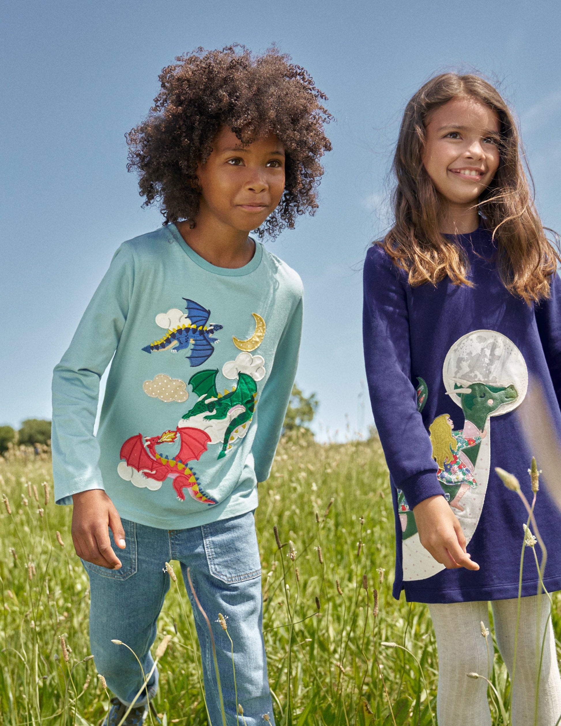 Dragon Appliqué T-shirt-Georgia Blue Dragons-4