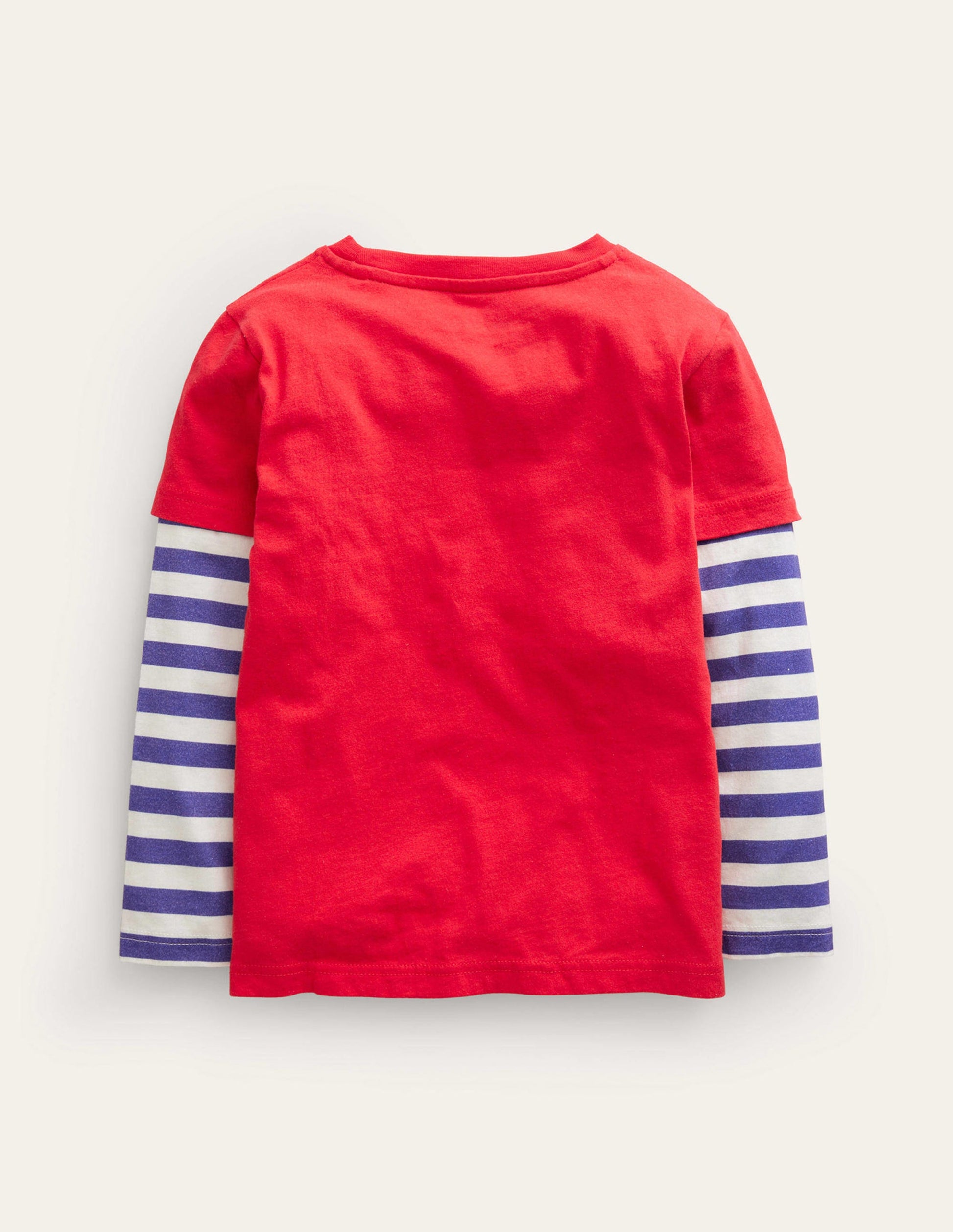 Lemur Appliqué T-shirt-Poppy Red Lemurs-2
