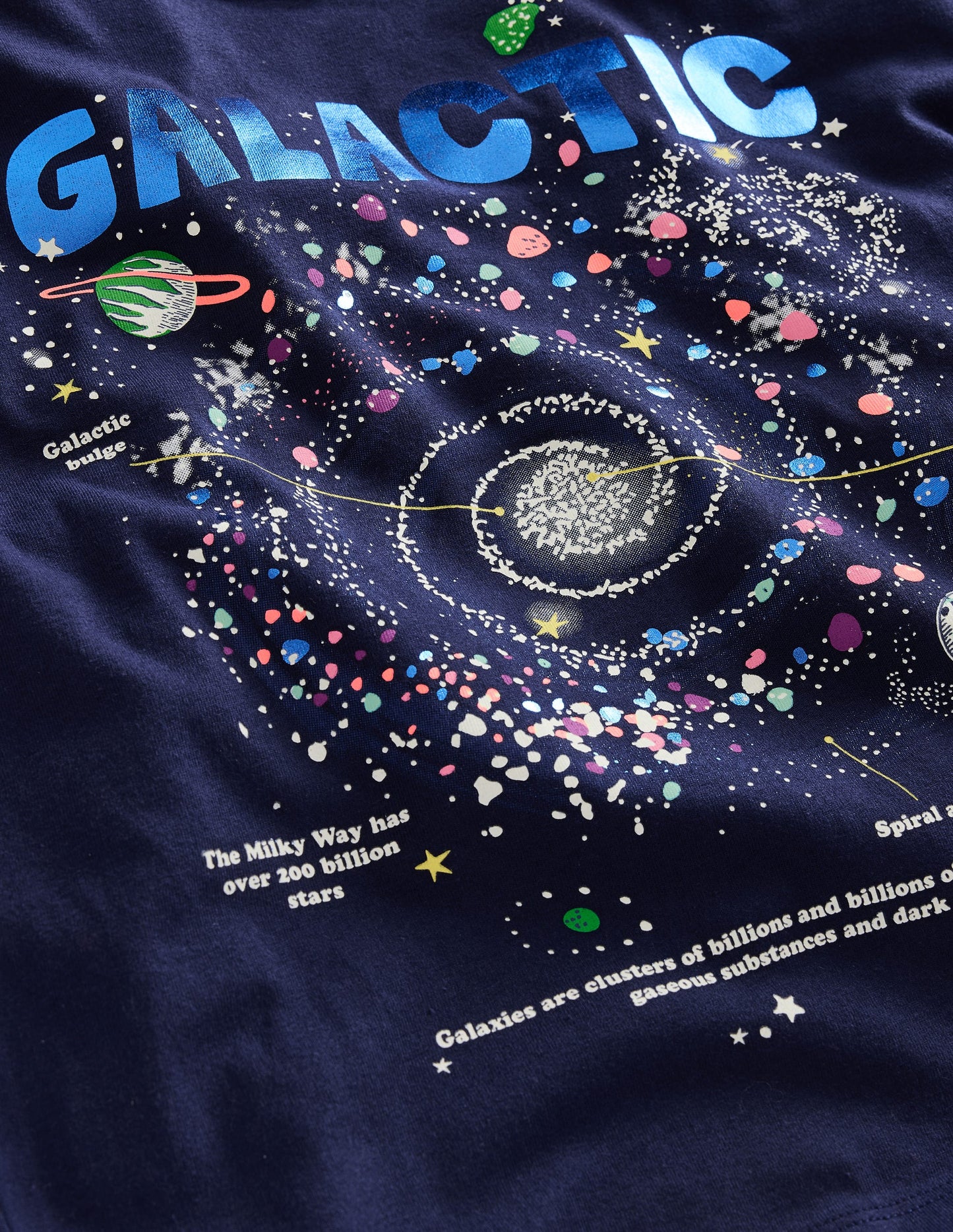 Relaxed Printed T-shirt-College Navy Galaxy