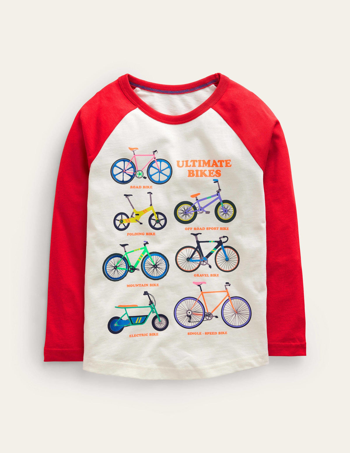 Printed Bikes T-shirt-Jam Red Bikes-1