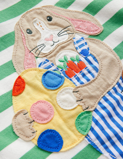 Easter Appliqué T-shirt-Aloe Green/Ivory-3