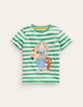 Easter Appliqué T-shirt-Aloe Green/Ivory