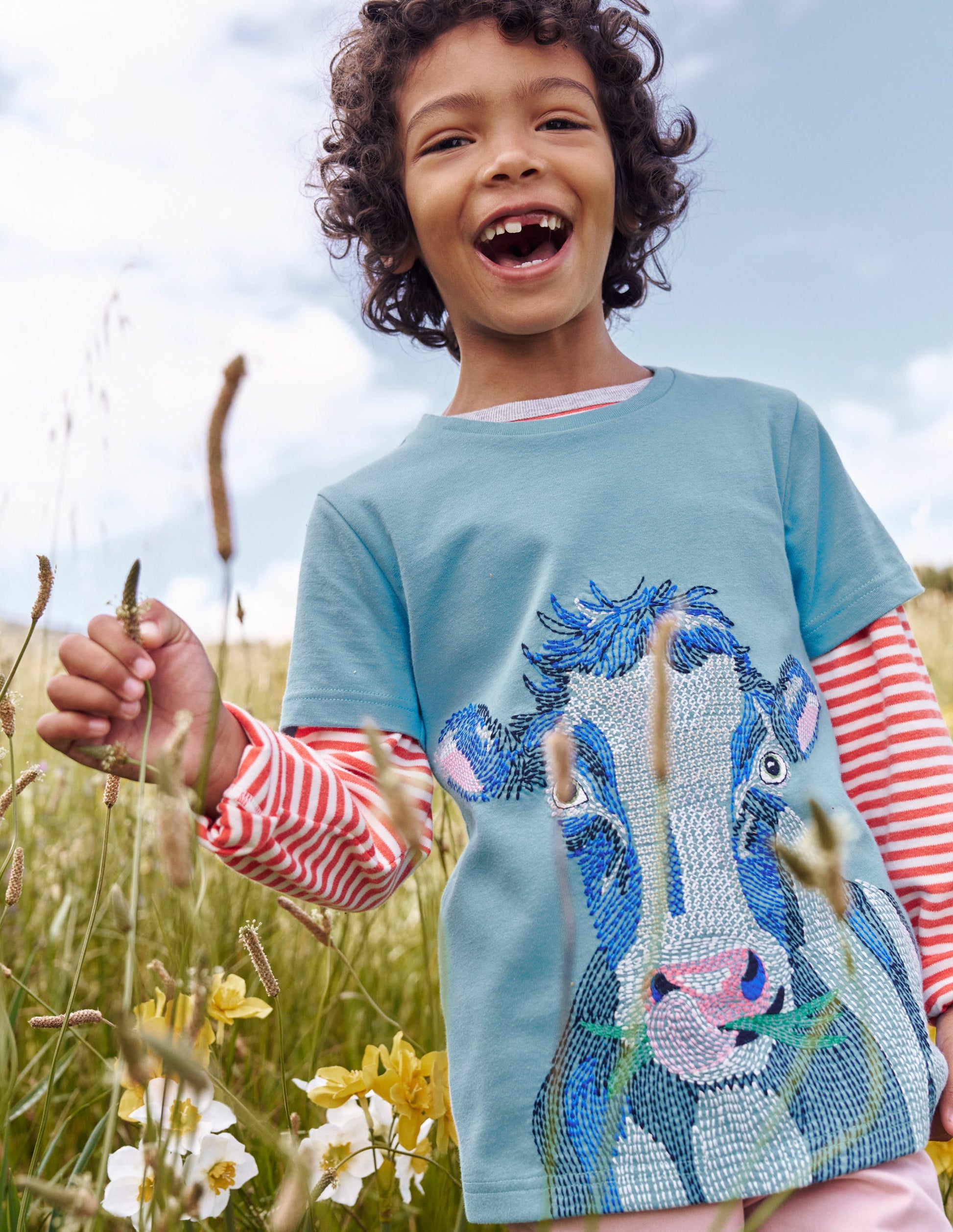 Superstitch Animal T-shirt-Dephinium Blue Cow-4