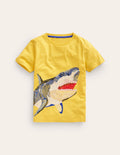 Superstitch Animal T-shirt-Gooseberry Yellow Shark