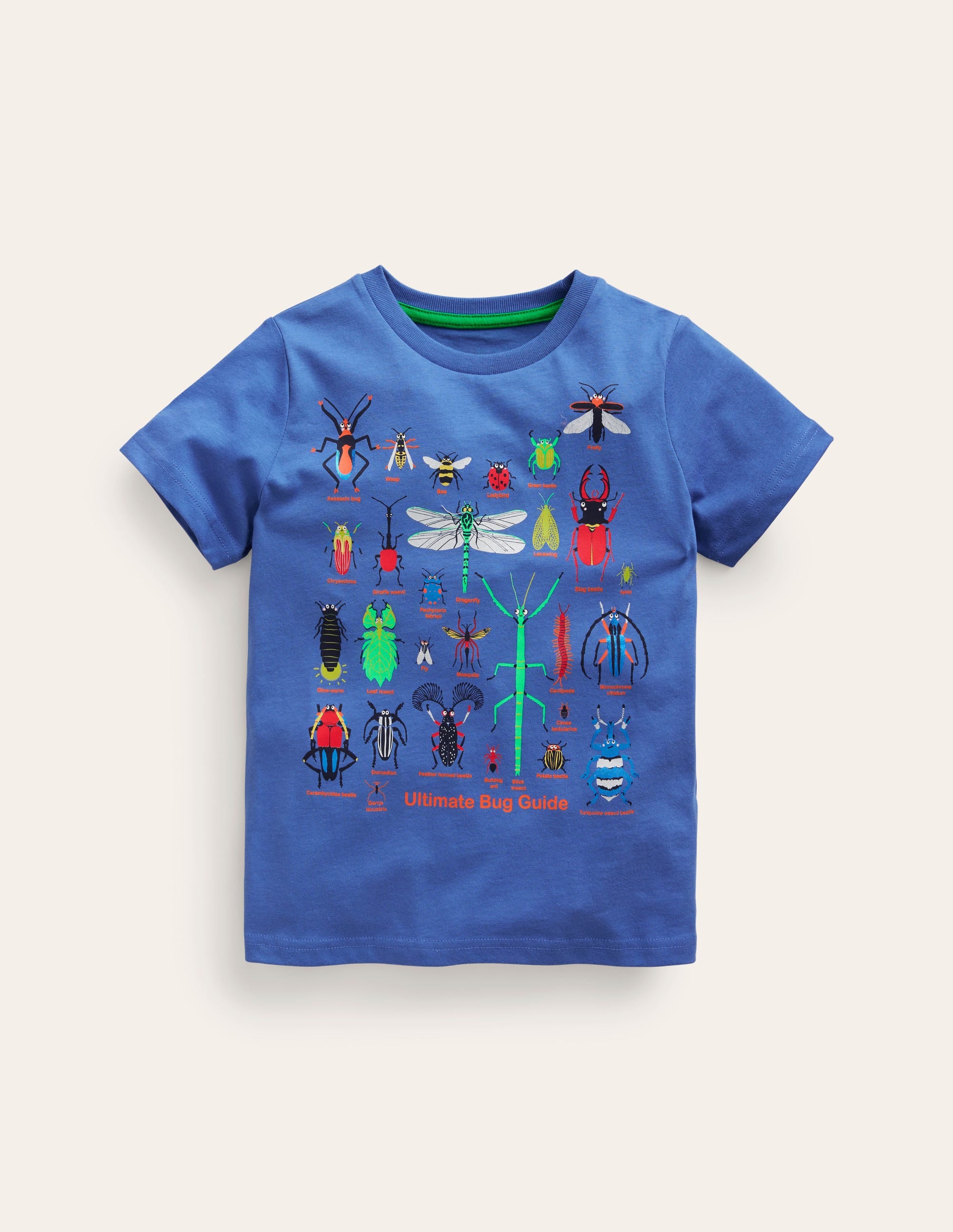 Printed Bugs T-shirt-Navy Bugs - Image 1
