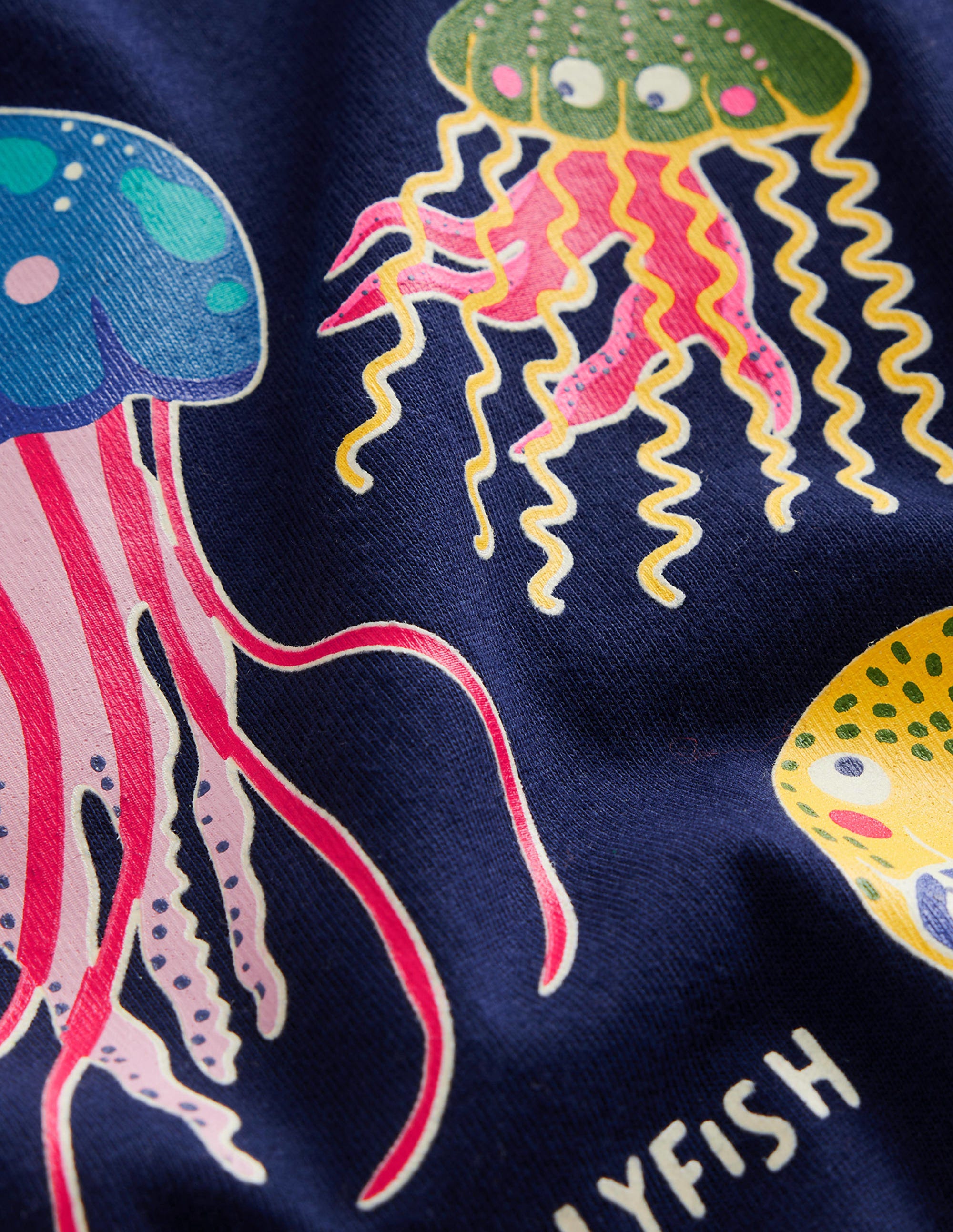Glow-in-the-dark T-shirt-College Navy Jellyfish - Image 3