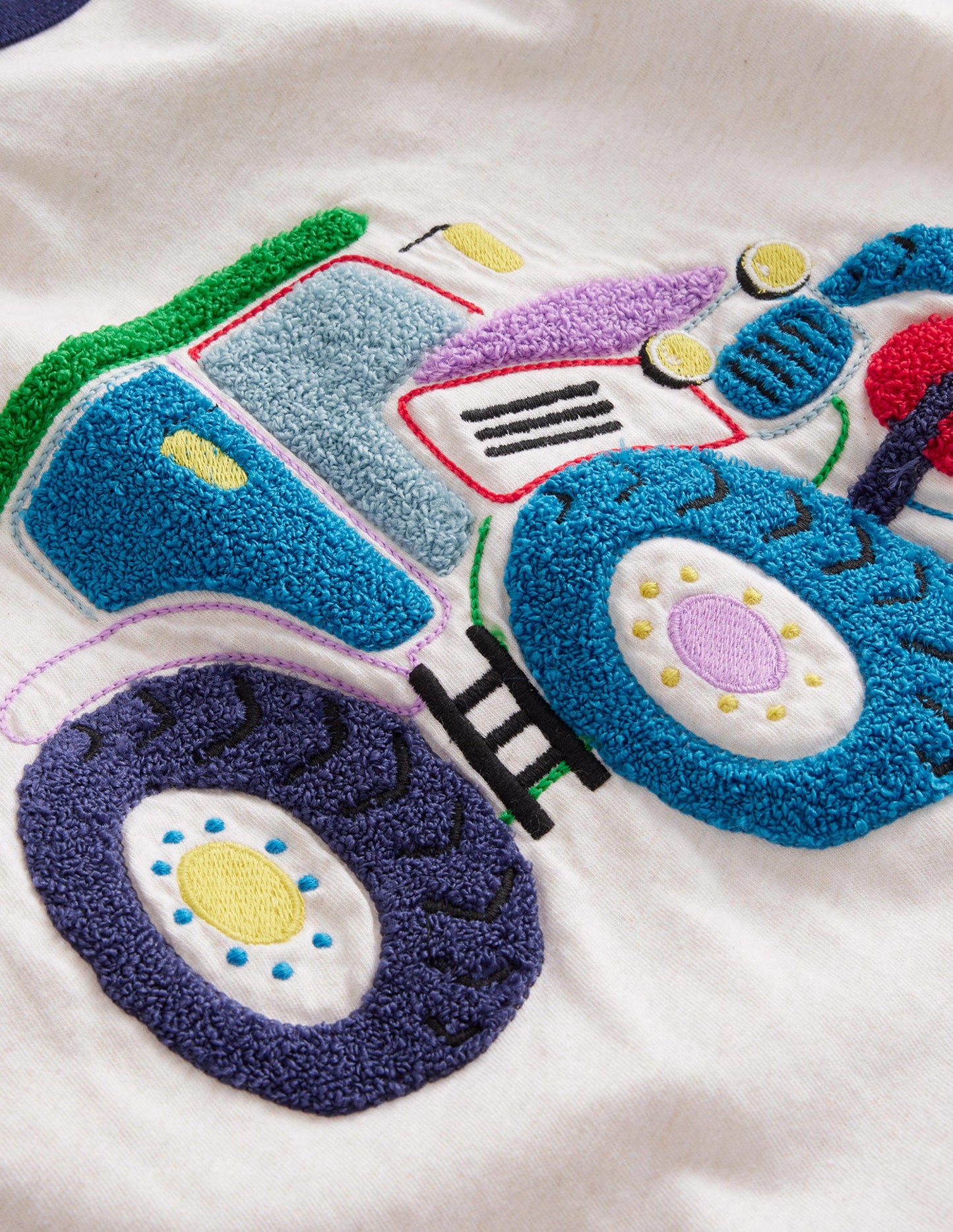 Colourblock Tractor T-shirt-Oatmeal Tractor