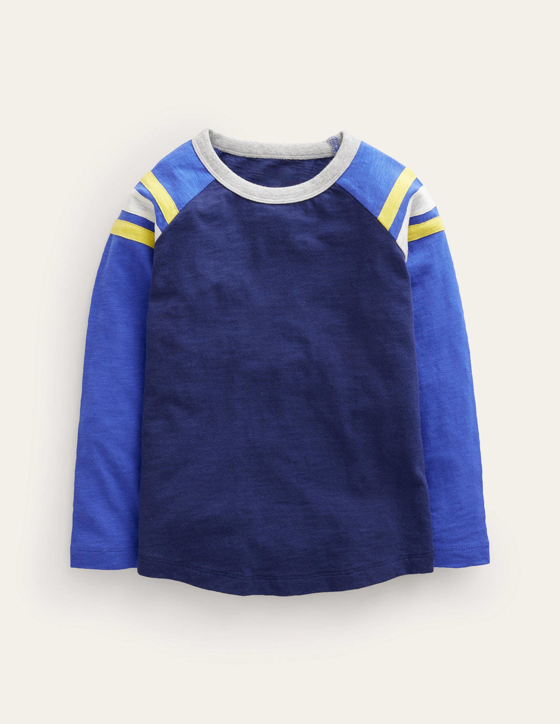 Long Sleeve Raglan T-shirt-College Navy/Dazzling Blue-1