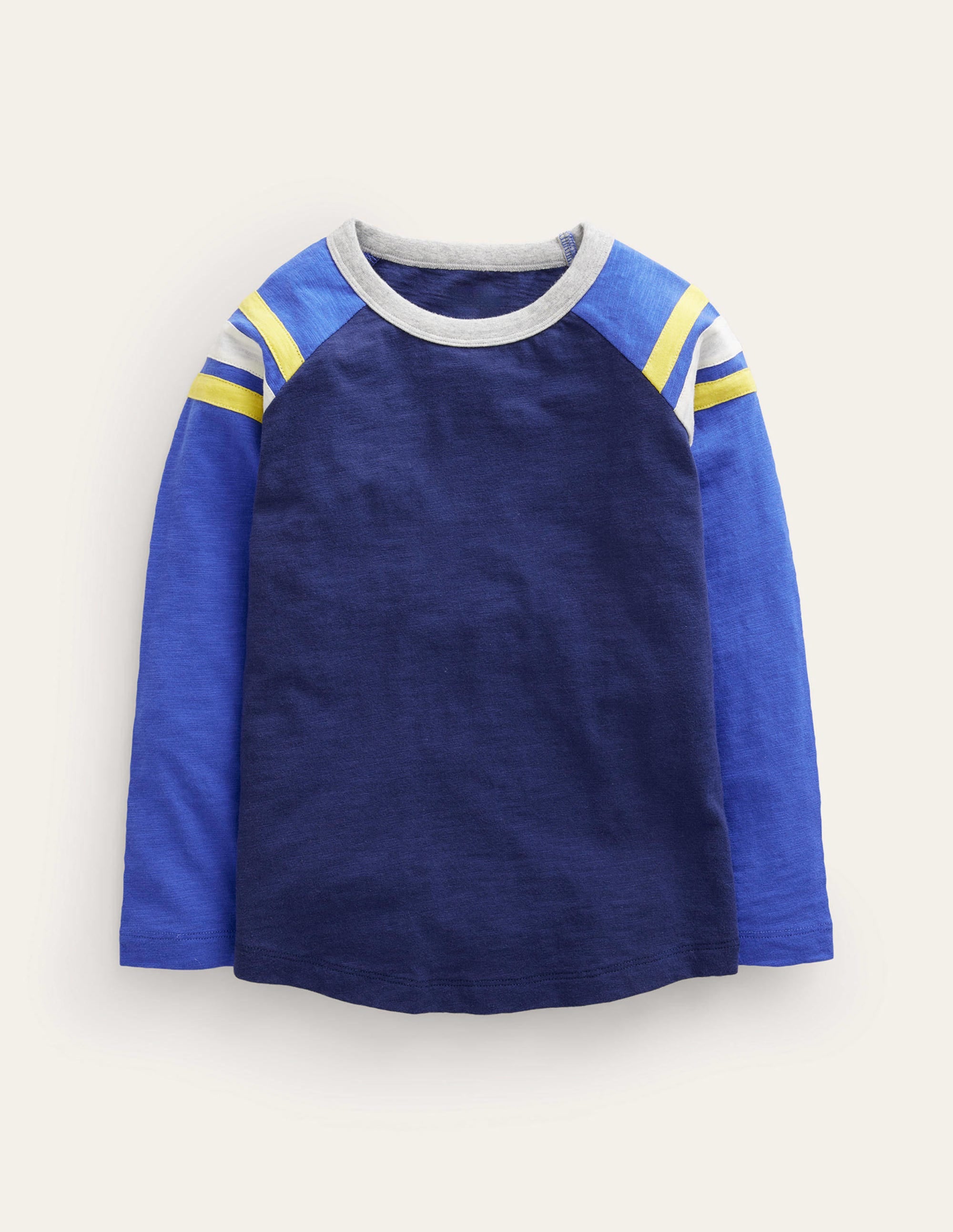 Long Sleeve Raglan T-shirt-College Navy/Dazzling Blue - Image 1