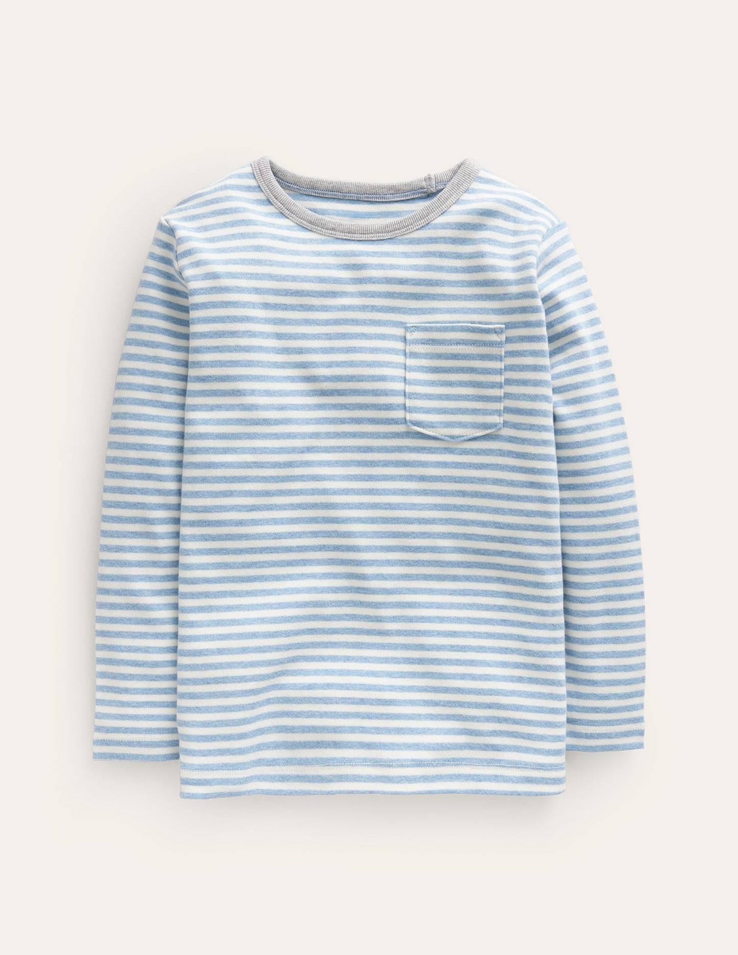 Cosy Brushed Top-Duck Egg Blue/Ivory