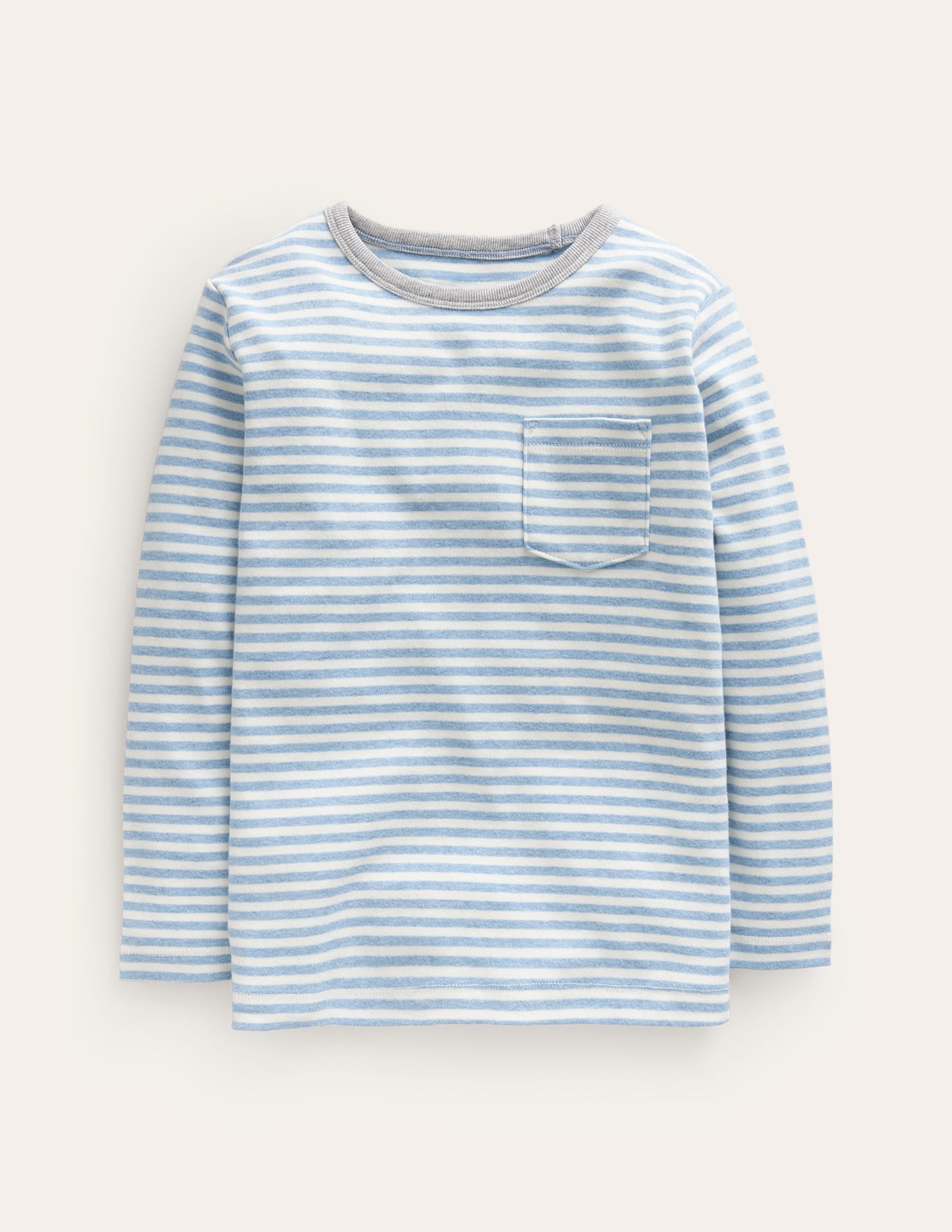 Cosy Brushed Top-Duck Egg Blue/Ivory-1