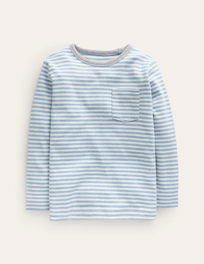 Cosy Brushed Top-Duck Egg Blue/Ivory-1