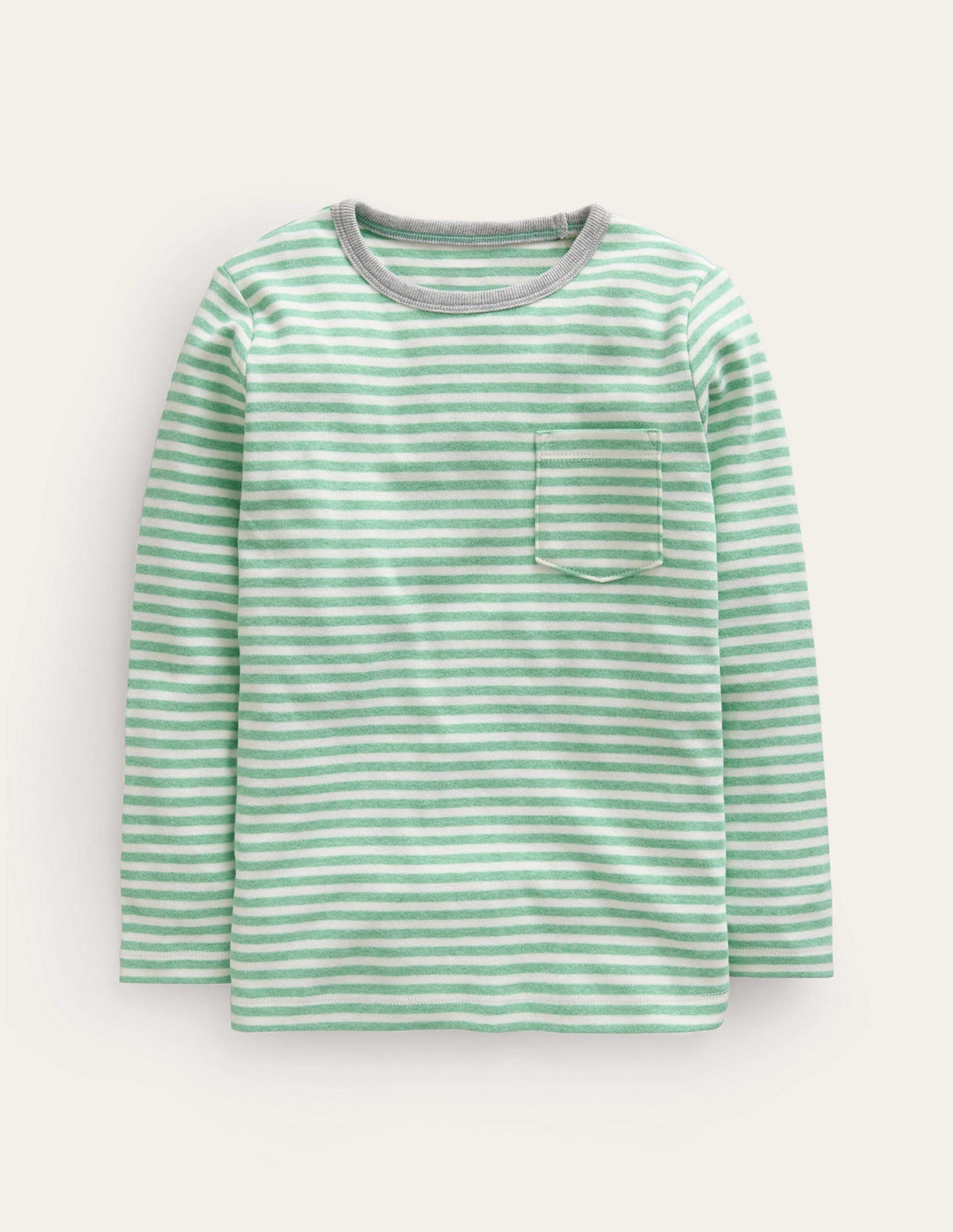 Cosy Brushed Top-Pea Green/Ivory
