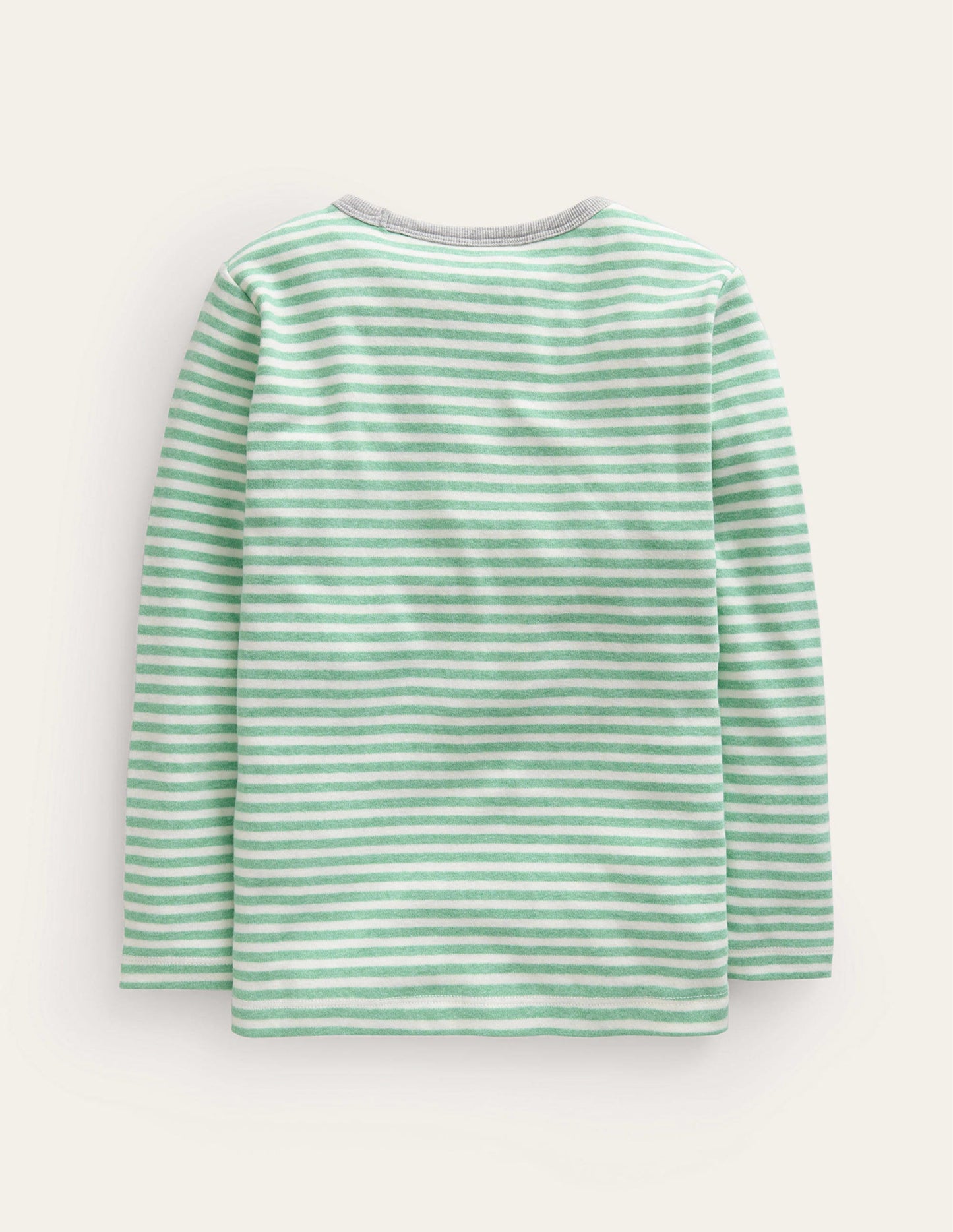 Cosy Brushed Top-Pea Green/Ivory