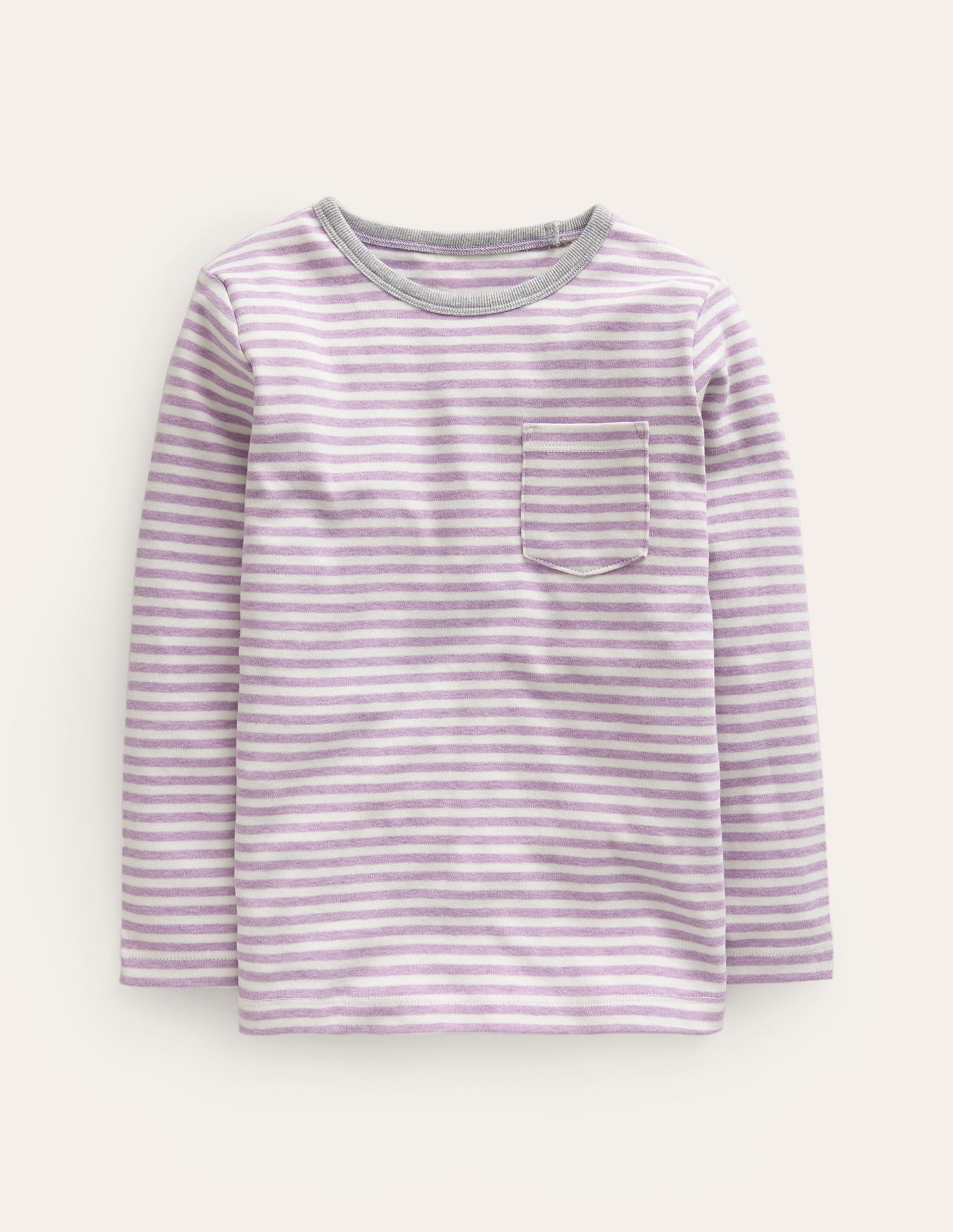 Cosy Brushed Top-Soft Lilac/Ivory-1