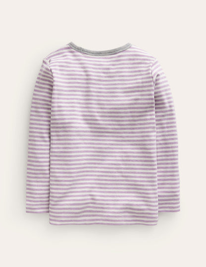 Cosy Brushed Top-Soft Lilac/Ivory-2