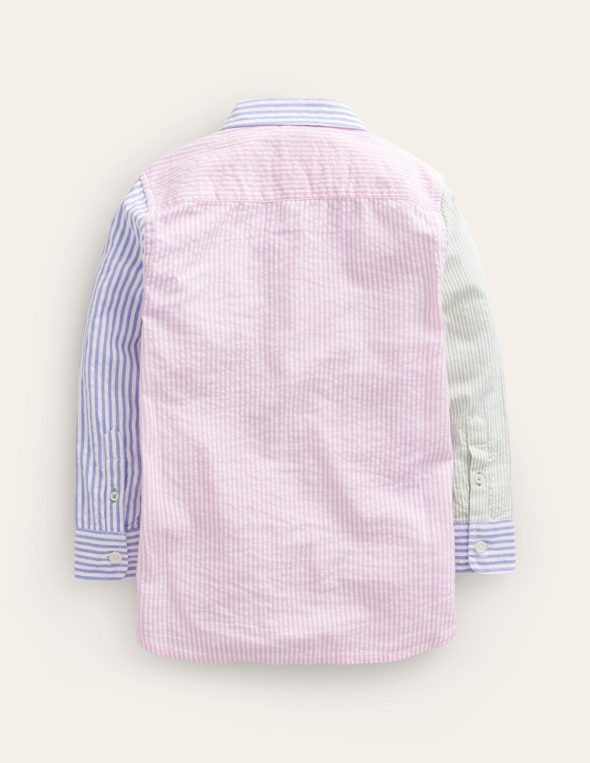 Hotchpotch Seersucker Shirt-Multi Ticking - Image 2