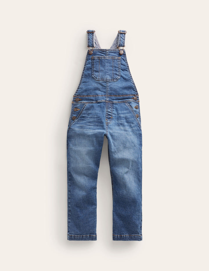 Denim Dungarees-Mid Denim