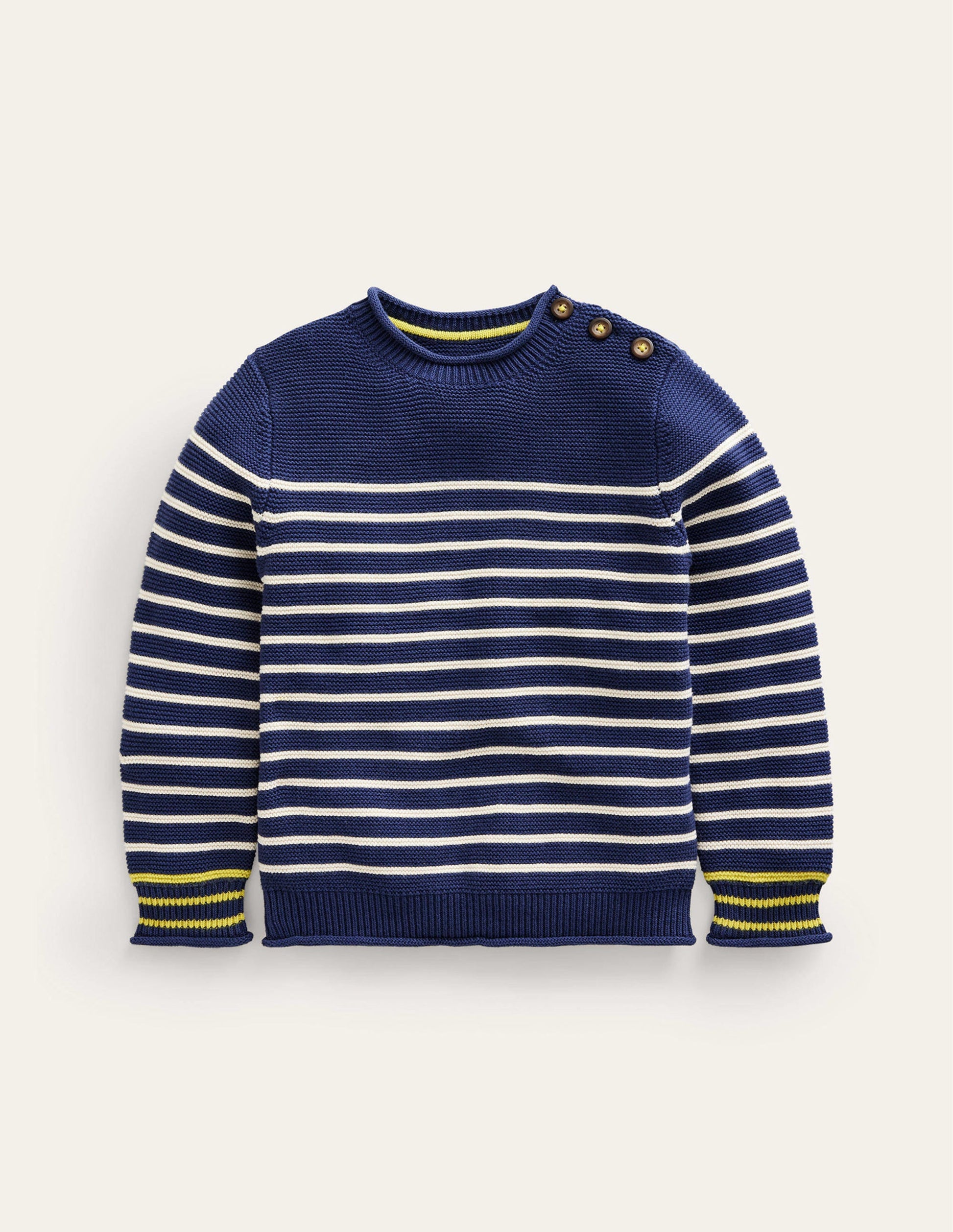 Nautical Stripe Jumper-Sapphire Blue and Ivory Stripe-1