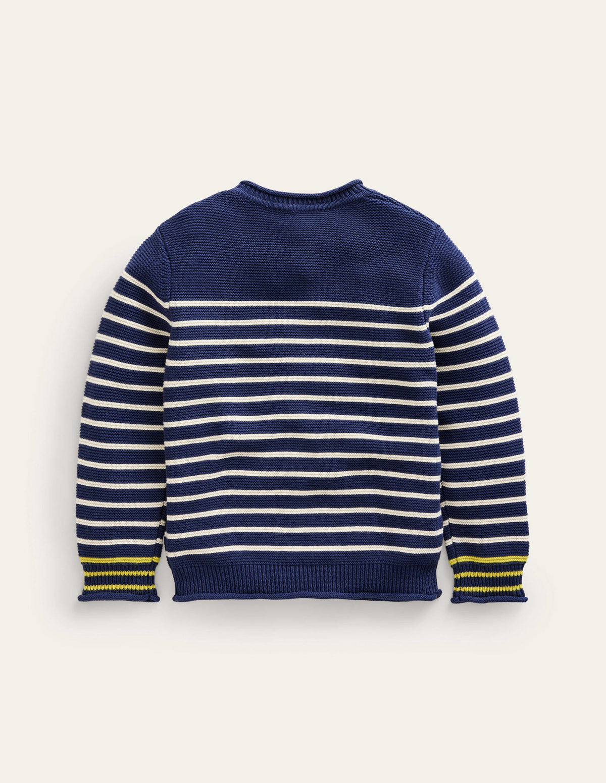 Nautical Stripe Jumper-Sapphire Blue and Ivory Stripe - Image 2