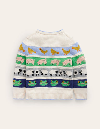 All Over Fair Isle Jumper-Easter Farm Animals-3