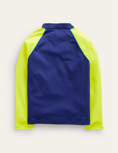 Logo Rash Vest-Sapphire Blue Sharks-3