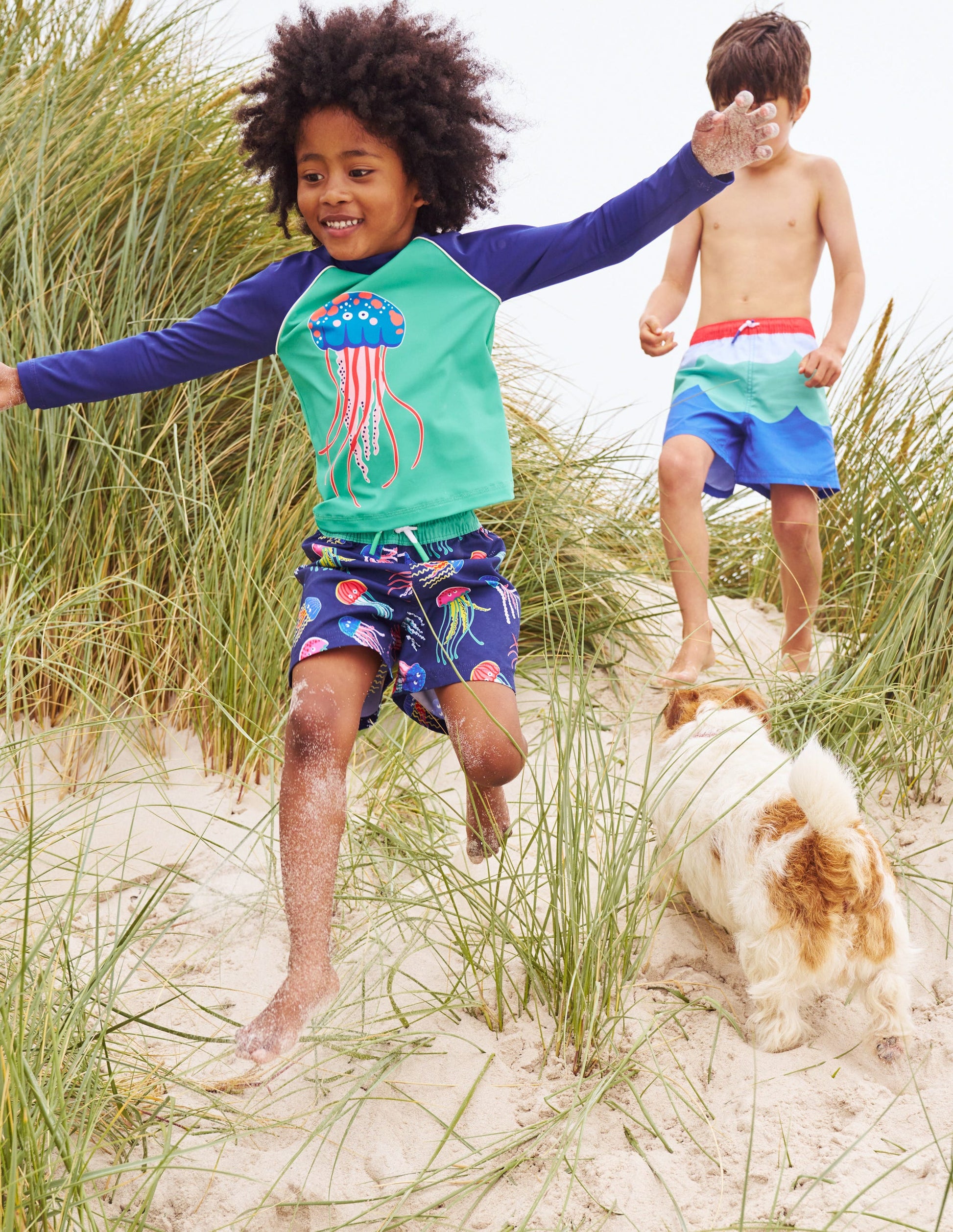 Logo Rash Vest-Ming Green Jelly Fish-4