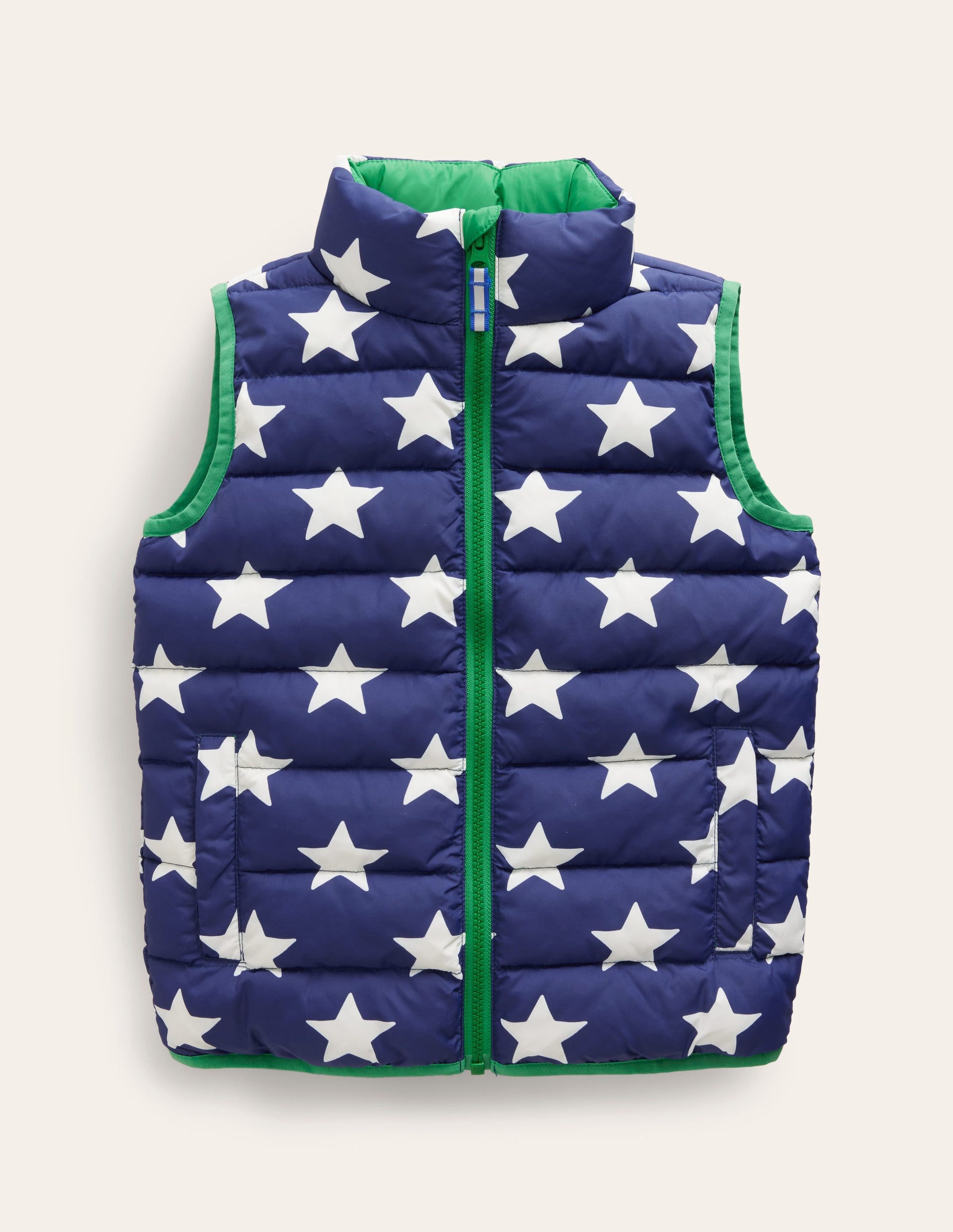 Padded Gilet-College Navy Star-1