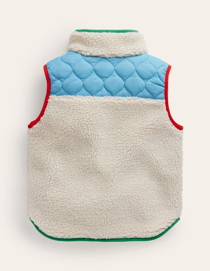 Borg Mix Gilet-Natural Borg-2