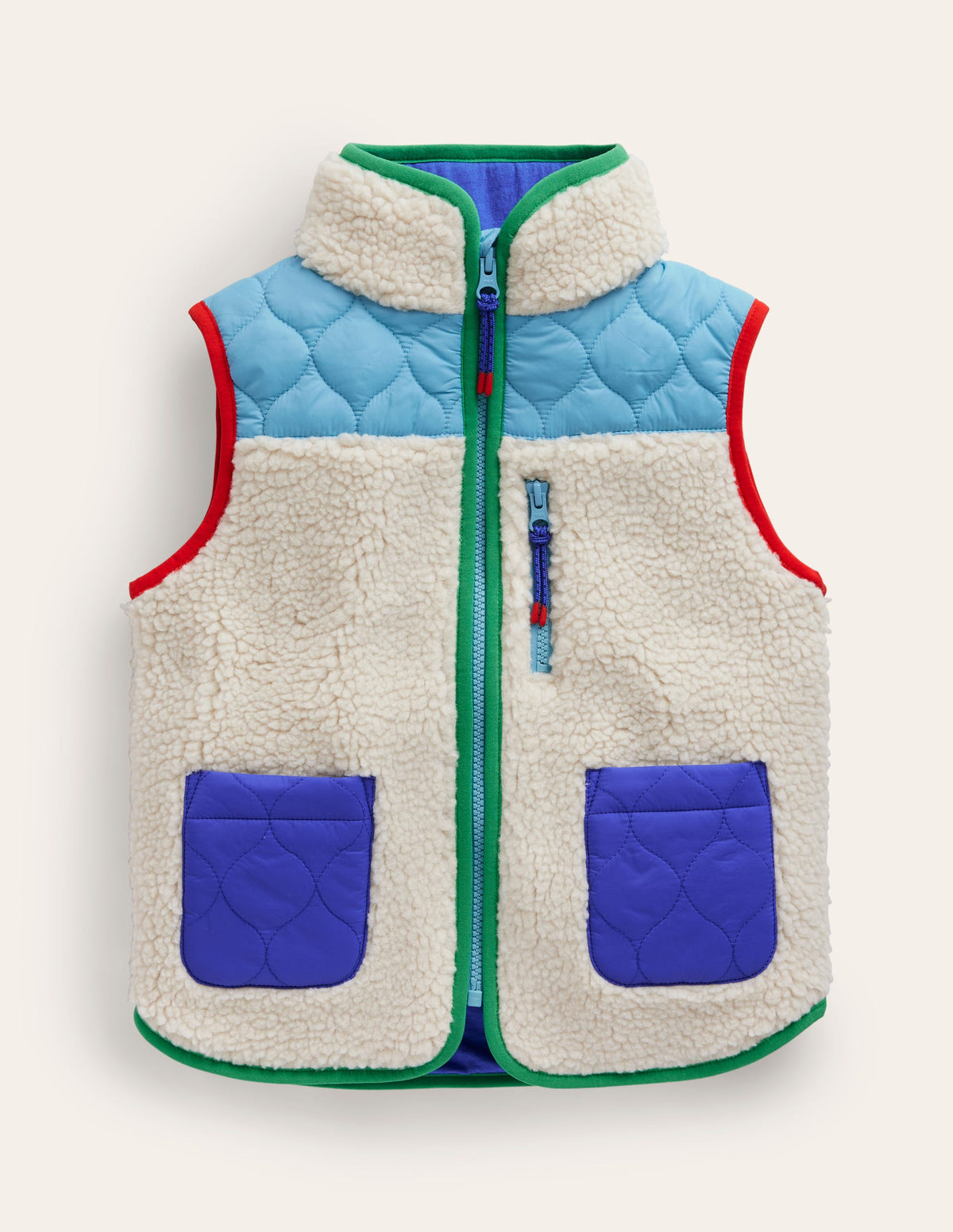 Borg Mix Gilet-Natural Borg - Image 1