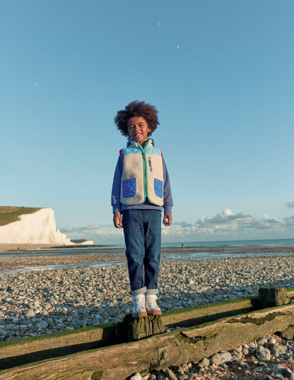 Borg Mix Gilet-Natural Borg-5