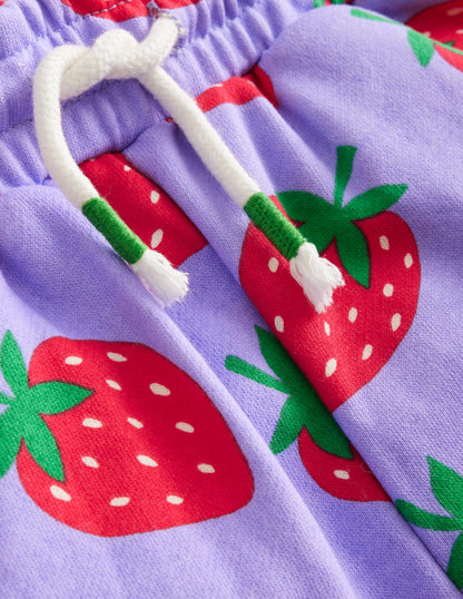 Printed Cosy Relaxed Joggers-Parma Violet Strawberries-3