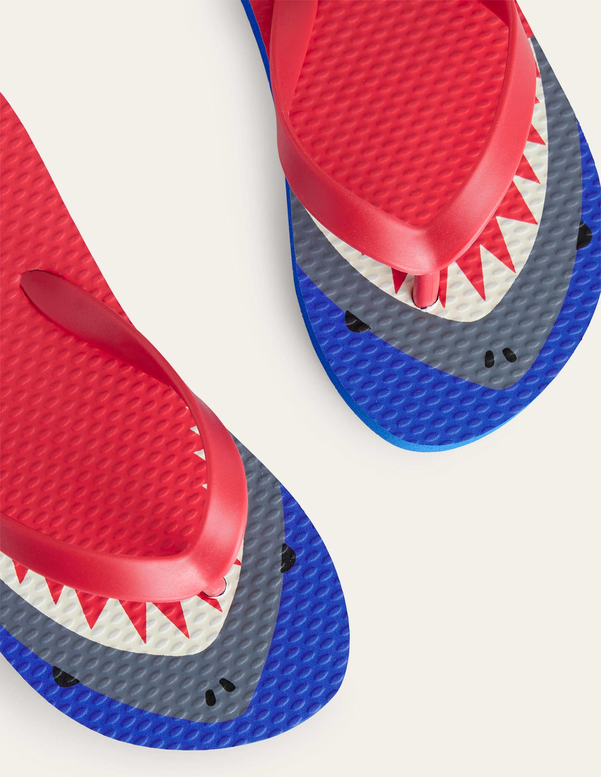 Fun Flip Flops-Red Sharks-3