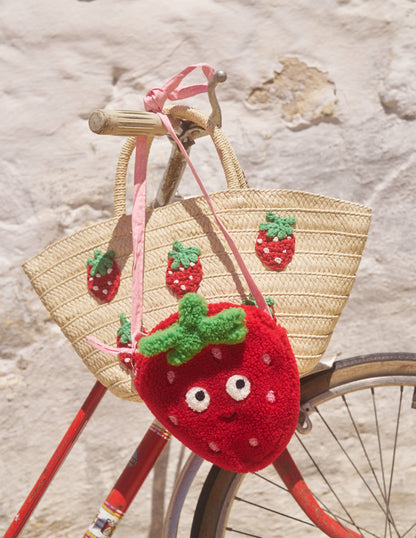 Novelty Crossbody Bag-Poppy Red Strawberry-4