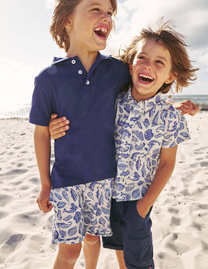 Cotton Linen Shirt-Sapphire Blue Seashore-4