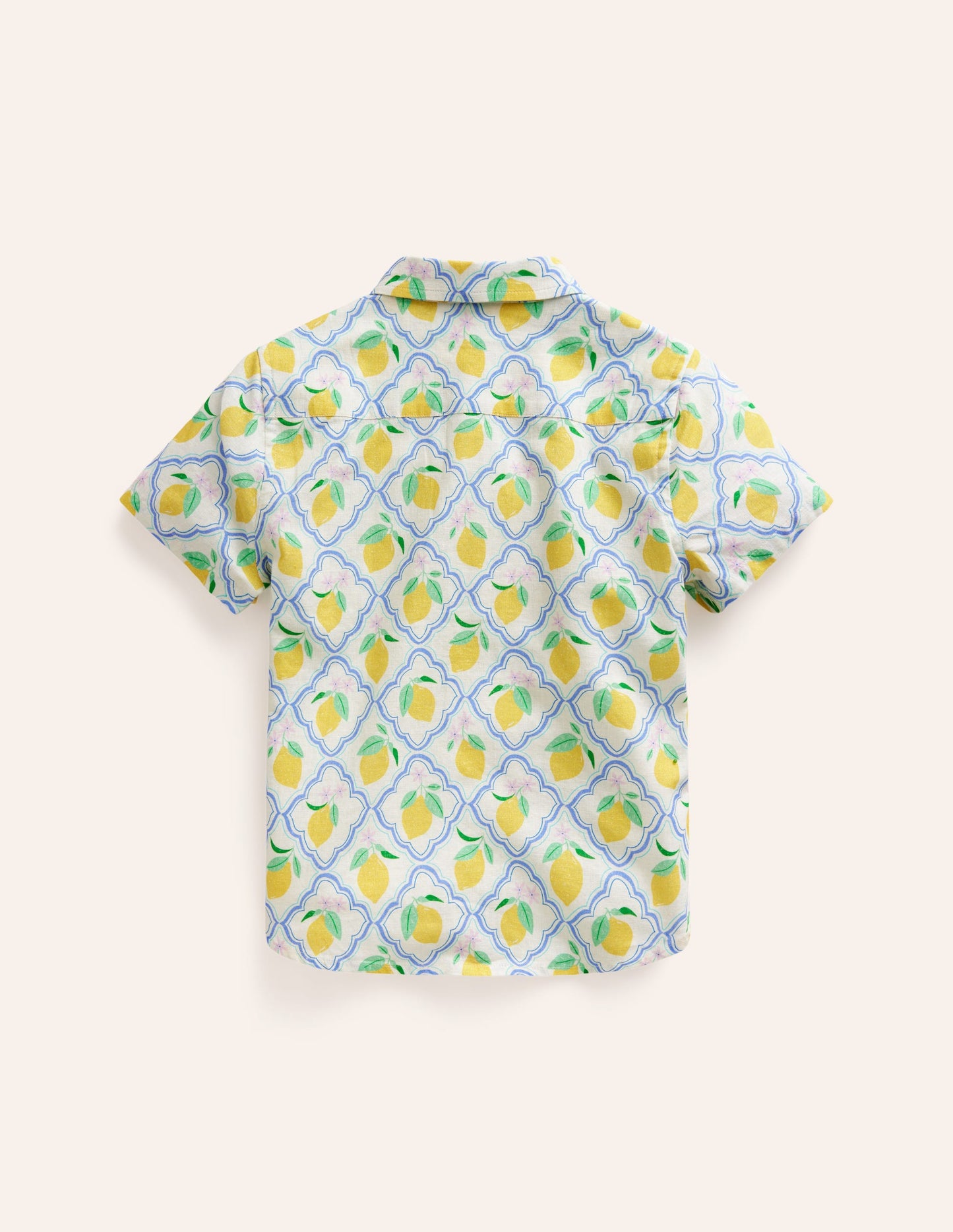 Cotton Linen Shirt-Yellow Lemon Gove