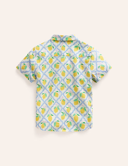Cotton Linen Shirt-Yellow Lemon Gove-6