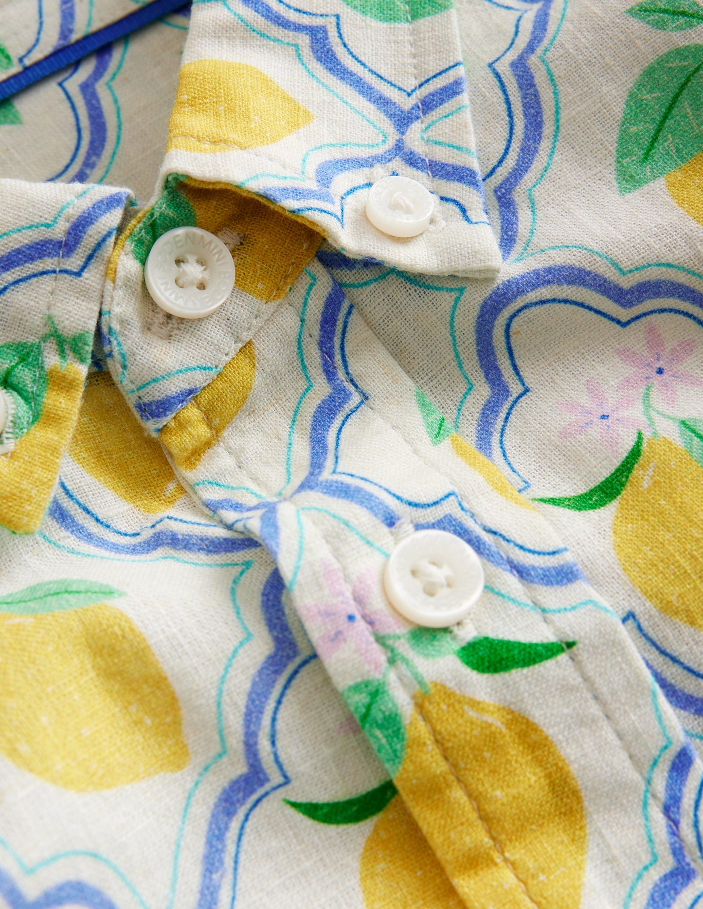 Cotton Linen Shirt-Yellow Lemon Gove