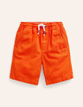 Pull-on Drawstring Shorts-Firecracker Orange