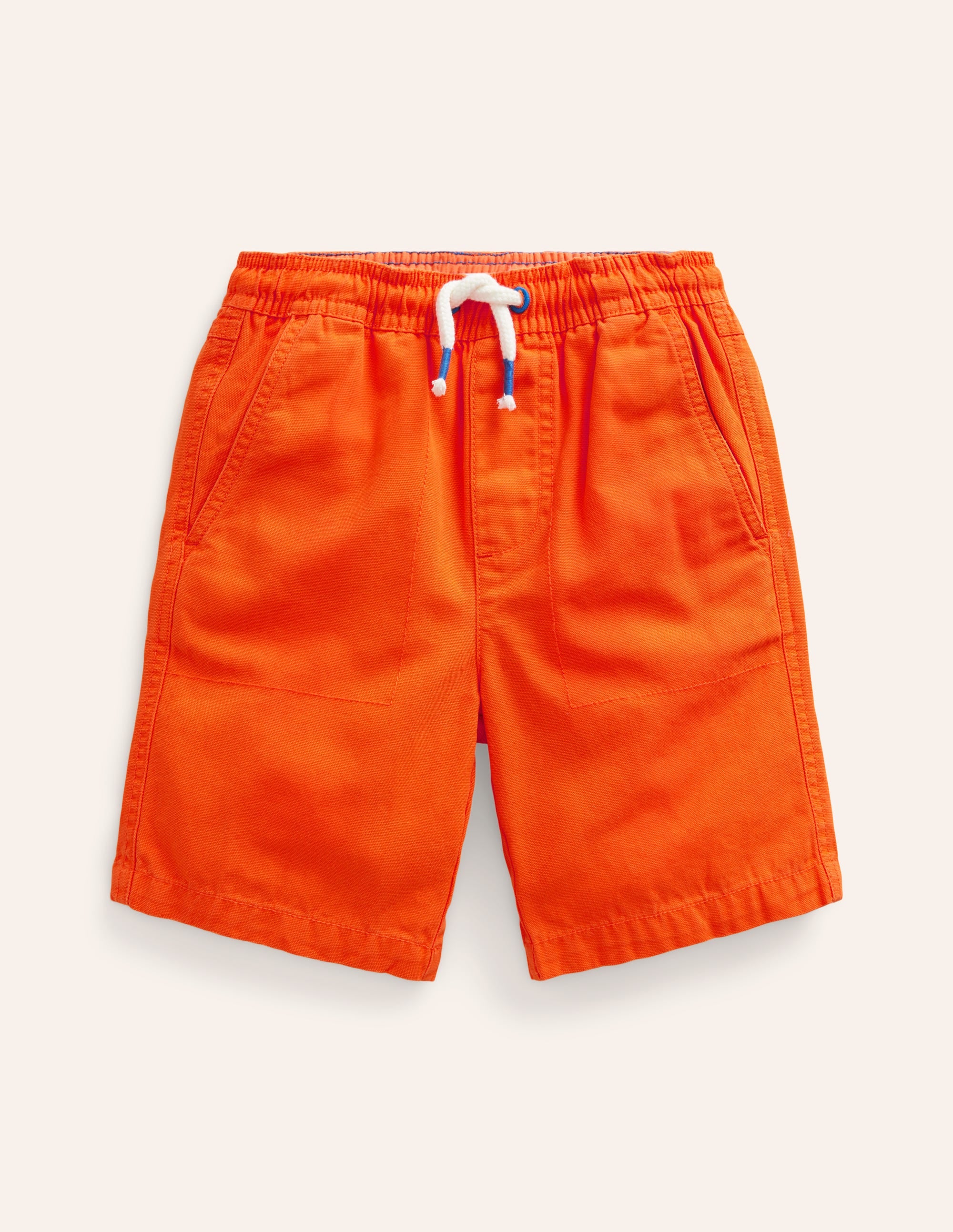 Pull-on Drawstring Shorts-Firecracker Orange - Image 1