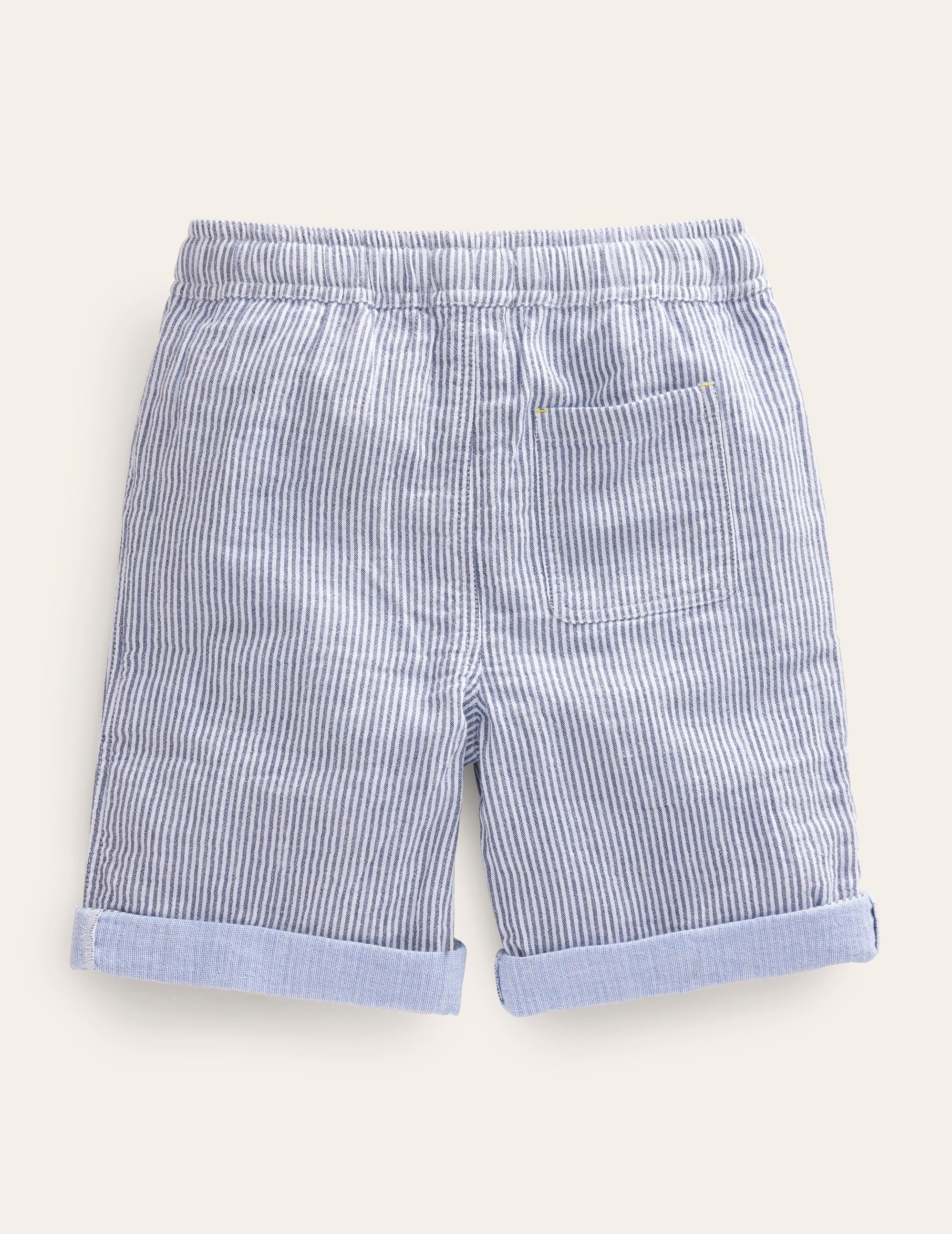 Lightweight Holiday Shorts-College Navy Ticking - Image 2