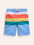 Board Shorts-Surf Blue Multi Stripe