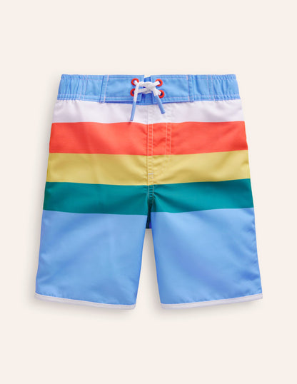 Board Shorts-Surf Blue Multi Stripe-1