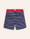 Swim Shorts-College Navy and Ivory Stripe